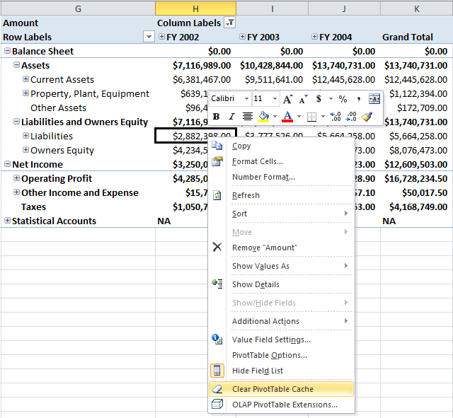 How To Clear Cache In Excel Pivot Table